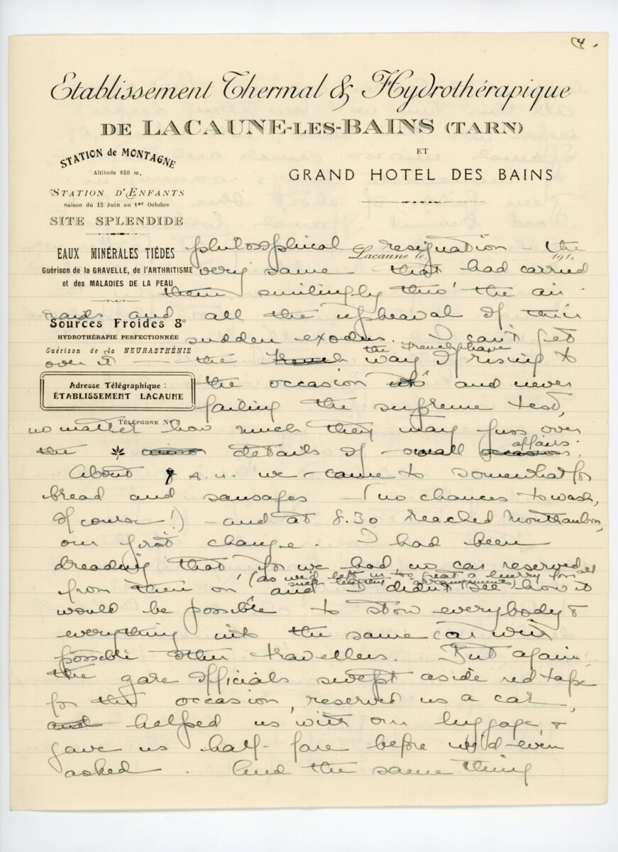 Erica (Thorp) de Berry to Thorp family, 13 April 1918